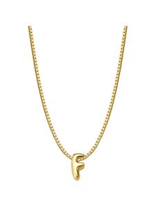 Glanzstücke München Серебряное колье в виде буквы F с отделкой из желтого золота
