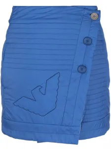Стеганая юбка на пуговицах Emporio Armani, синий