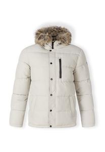 Зимняя куртка PADDED WITH FAUX FUR TRIM HOOD RESPECT, серый