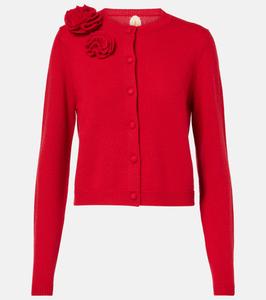 Шерстяной и кашемировый кардиган Jardin des Orangers, красный