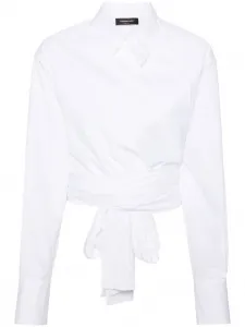 Рубашка с запахом Fabiana Filippi, белый