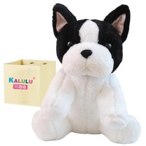 Плюшевая игрушка мультяшный бультерьер 34см/42см высота Click, черно-белый