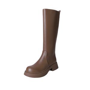 Yeezyy Reezy Коричневые женские ботинки до колена, цвет Brown