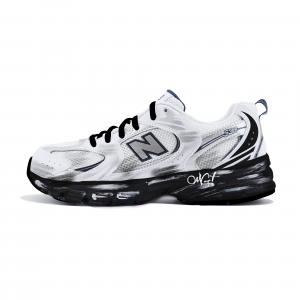 New Balance Кроссовки NB 530 с низким верхом, износостойкие, повседневные, унисекс, белые, серебристые, черные