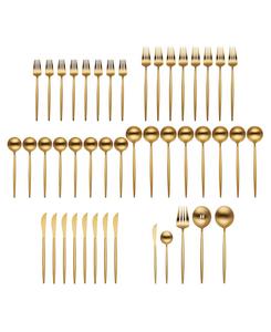 Набор столовых приборов Skandia Zephyr Satin, 45 предметов Hampton Forge, цвет metallic