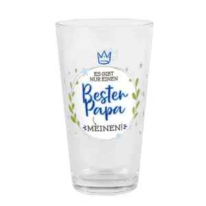 Стакан Leonardo 300 мл Лучший папа - стакан с печатью в подарок ко Дню отца Herz&Heim