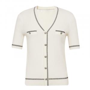 Простой вязаный свитер Deep Breath из триацетата с цветными блоками, черный