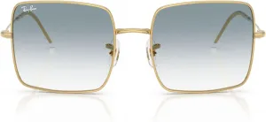 Женские солнцезащитные очки Ray-Ban - 0RBR0104S, квадратная форма, неполяризованные линзы и металлическая оправа, Gold/Clear Gradient Blue