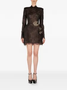 Мини-платье с цветочным декором Araftu, черный