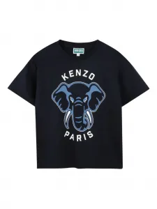 Футболка с графичным принтом Kenzo Kids, синий