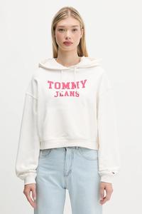 Хлопковая толстовка Tommy Jeans, бежевый