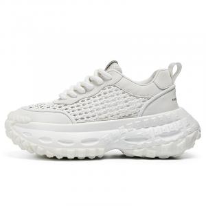 Износостойкие дышащие кроссовки с низким верхом, увеличивающие рост, мужские MIIOW, White
