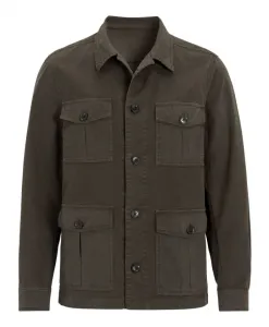 Куртка-Рубашка в стиле сафари цвета хаки Oscar Jacobson, зеленый