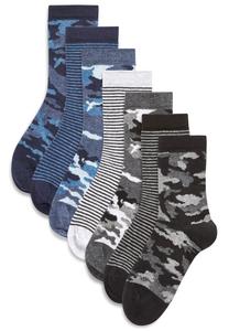 Носки 7 Pack Next, цвет blue camouflage stripes