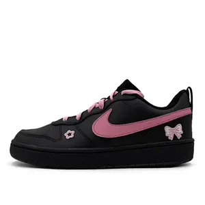 Nike Кроссовки для скейтбординга Court Borough Brown Sugar Berries низкие детские Black Pink унисекс