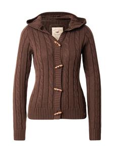 HOLLISTER Трикотажный кардикан в темно-коричневом цвете