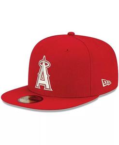 Мужская красная приталенная шляпа с логотипом Los Angeles Angels 59FIFTY New Era