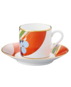 Чашка для ужина Frank Lloyd Wright March Balloons After Dinner Cup, 4 унции (113 мл) с блюдцем Noritake, мультколор