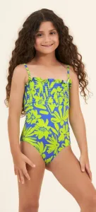 Детский комбинезон «Цветочный Бечарм» зеленого цвета Maaji