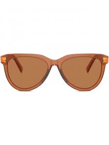 Miu Miu Eyewear солнцезащитные очки с логотипом, коричневый