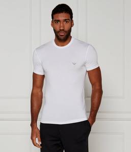 Футболка мужская Emporio Armani однотонная облегающая, белый