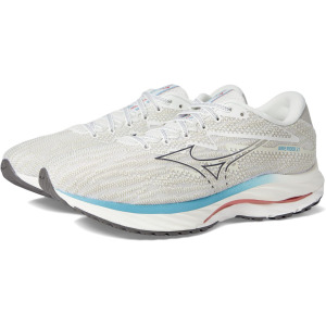 Кроссовки Wave Rider 27 Mizuno, цвет Snow White/Granite Grey