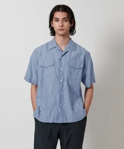 Рубашка с открытым воротником, не мнётся United Arrows, цвет Cobalt