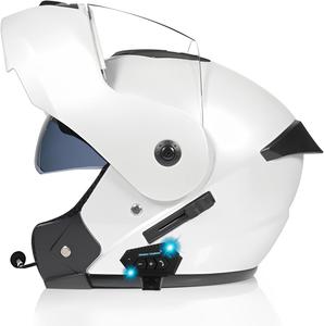Шлем модуляр Gyufmgs с гарнитурой, белый