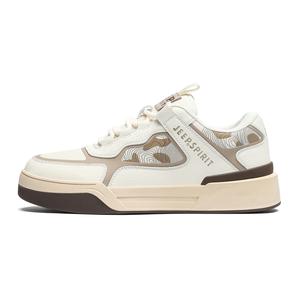 JEEP SPIRIT Водонепроницаемые низкие скейтборд кроссовки для увеличения роста мужские Shuffleboard White, цвет Shuffleboard White