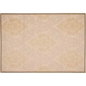 Коврик для улицы и дома с принтом листьев во дворе Safavieh, бежевый, 275x366 см