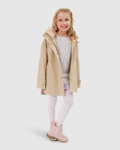 Когда я вырасту Пальто со съемным капюшоном Belle&Bloom, цвет pale oat