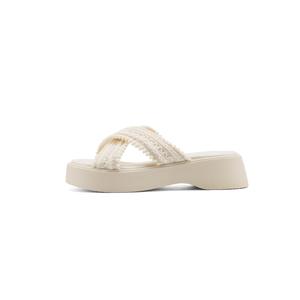 Сандалии-слайдеры женские, нескользящие, устойчивые к запахам и истиранию FIVE PLUS, Ecru