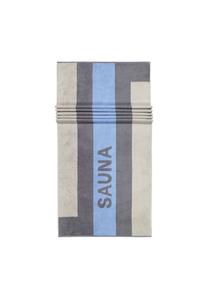 Полотенце банное Cawö Sauna, 80x200 см, серый / синий