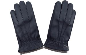 Теплые и ветрозащитные вязаные перчатки мужские ELLE, темно-синий