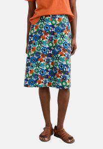 Юбка Seasalt Cornwall KNEE LENGTH, Multi Screenprint Floral Chalk/Multi-Coloured