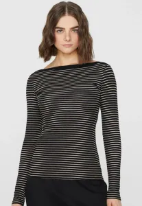 Джемпер с ребристым вырезом-лодочкой Tezenis, Black