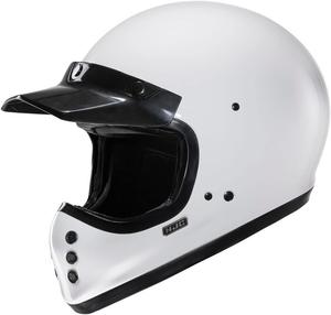 Шлем интеграл HJC V60 Solid Natural DOT, белый / черный