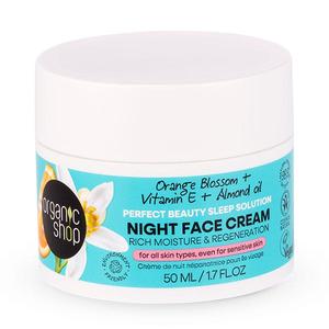 Ночной крем ORGANIC SHOP Night Face Cream Rich Moisture & Regeneration, 50 мл