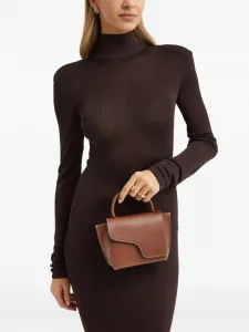 Сумка-тоут Montalcino размера мини с контрастной строчкой Atp Atelier, коричневый