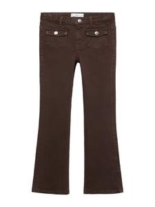 Расклешенные джинсы MANGO KIDS, коричневый
