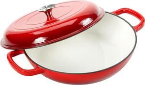 Кастрюля чугунная Cookwin, 3596 мл, красный