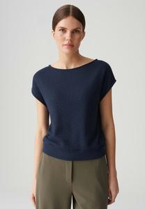 Футболка OPUS REGULAR FIT STRUCTURED BOOT-AUSSCHNITT, Coal Blue/Blue