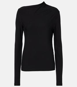 Драпированный трикотажный топ Toteme, черный