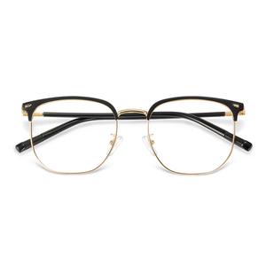 MK MINGKU Квадратная оправа для очков унисекс, Gold/Black Frame