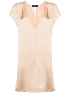 Атласная туника с бисером Fabiana Filippi, розовый