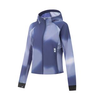 LINING Фитнес-куртка женская матово-серо-фиолетовая с полным принтом, Dull Gray Purple All over Print