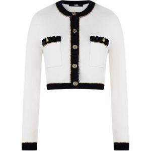 KARL LAGERFELD / Karl Lagerfeld Jeans Карл Лагерфельд SS25 Вязаный свитер Женский White