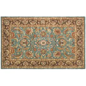 Шерстяной ковер с цветочным рисунком в рамке Heritage Tallinn Safavieh, мультиколор, 61x305 см