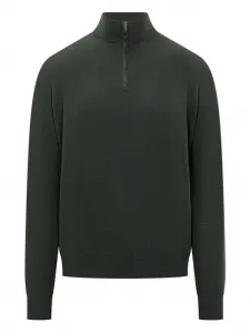 Свитер на молнии до половины Filippo De Laurentiis, зеленый