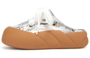 Женские закрытые тапочки MIO, серебристый/коричневый